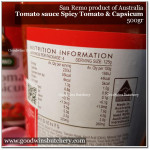 Sauce tomato SANREMO Australia SPICY CAPSICUM 500g